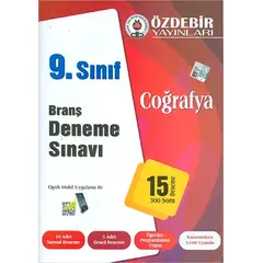 Özdebir 9.Sınıf Coğrafya Branş Deneme Sınavı