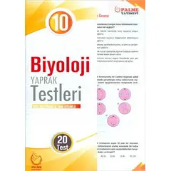 Palme 10.Sınıf Biyoloji Yaprak Test