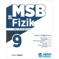 9.Sınıf Fizik MSB Multi Soru Bankası Eğitim Vadisi Yayınları