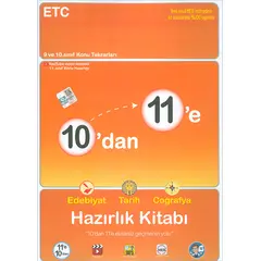 Tonguç 10dan 11e Edebiyat Tarih Coğrafya Hazırlık Kitabı