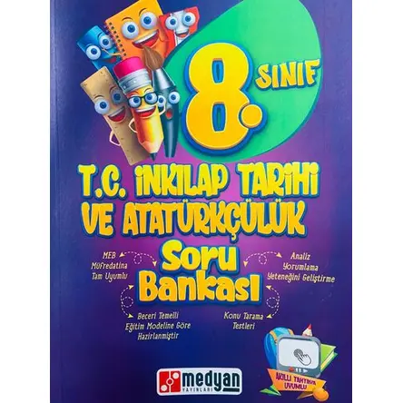 Medyan 8. Sınıf TC İnkılap Tarihi ve Atatürkçülük Soru Bankası