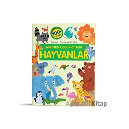 Sticker Kitap Meraklı Çocuklar İçin Hayvanlar - Kolektif - Dikkat Atölyesi Yayınları