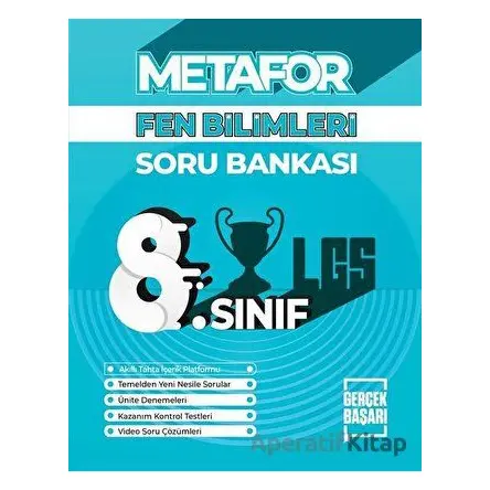 Metafor 8. Sınıf Fen Bilimleri Soru Bankası - Abdurrahman Örnek - Gerçek Başarı Yayınları