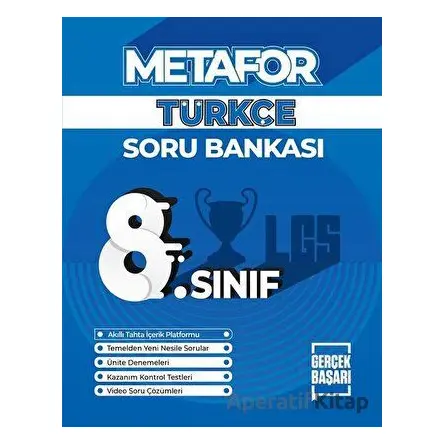 Metafor 8. Sınıf Türkçe Soru Bankası - Kübra Yurtçu - Gerçek Başarı Yayınları