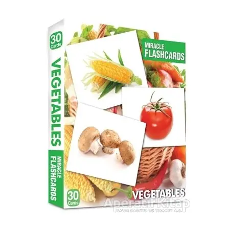 Miracle Flashcards - Vegetables Box 30 Cards - Kolektif - MK Publications