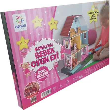 Mobilyalı Bebek Oyun Evi Arnas Toys