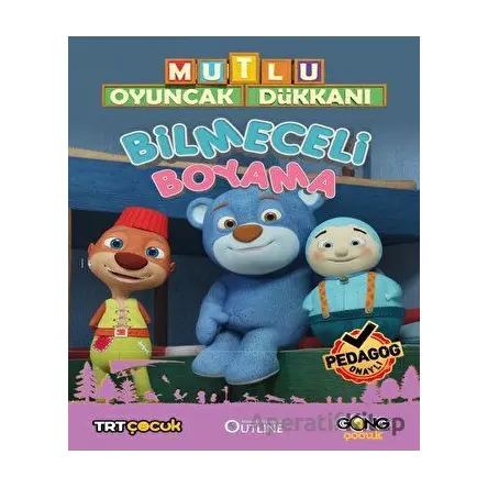 Mutlu Oyuncak Dükkanı - Bilmeceli Boyama Kitabı - Kolektif - Gong Çocuk