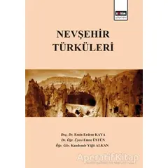 Nevşehir Türküleri - Emin Erdem Kaya - Eğitim Yayınevi - Bilimsel Eserler