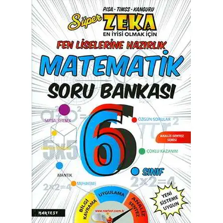 Nartest 6.Sınıf Süper Zeka Matematik Soru Bankası