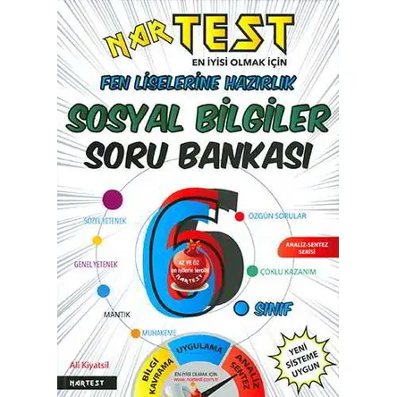 Nartest 6.Sınıf Süper Zeka Sosyal Bilgiler Soru Bankası