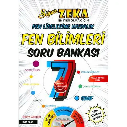 Nartest 7.Sınıf Süper Zeka Fen Bilimleri Soru Bankası