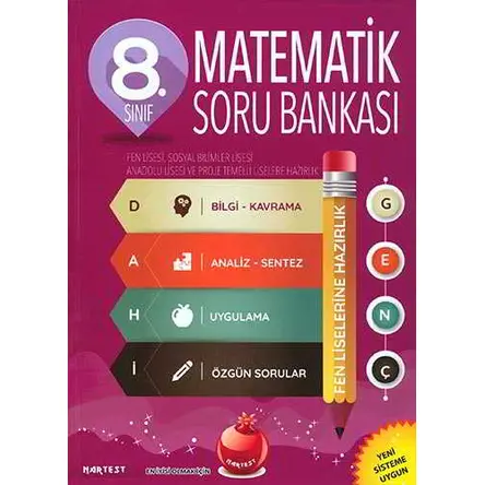 Nartest 8.Sınıf Dahi Genç Matematik Soru Bankası