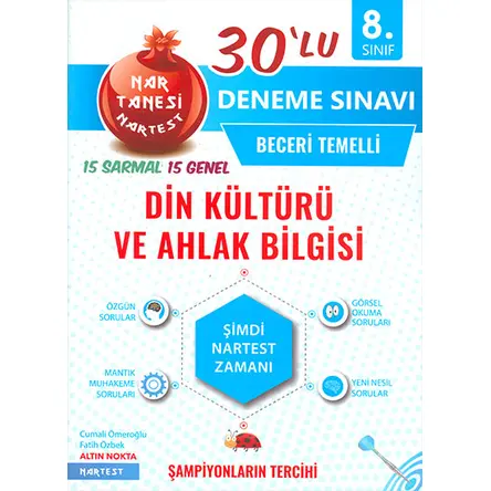 Nartest 8.Sınıf Din Kültürü 30lu Deneme Sınavı