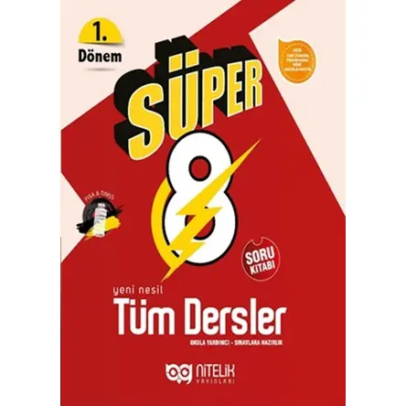 Nitelik 8. Sınıf LGS 1. Dönem Tüm Dersler Süper Soru Kitabı