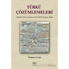 Türkü Çözümlemeleri - Mehmet Çevik - Ürün Yayınları