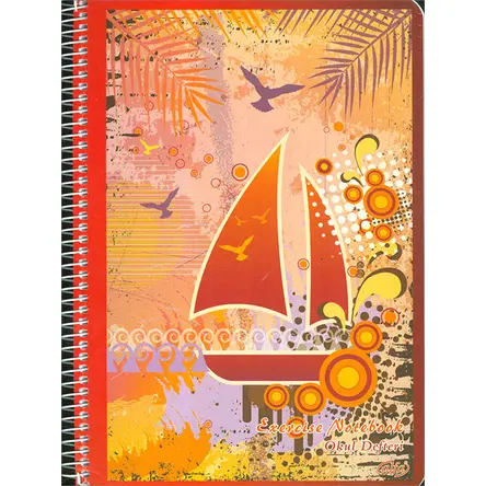 Okul Defteri A5 Boy 96 Yaprak Kareli Spiral Kapak Alfa Defter