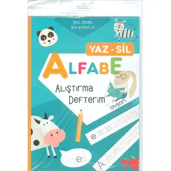 Alfabe Yaz sil Alıştırma Defterim Ecrin Okul Öncesi Yayınları