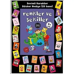 Stickerlı 4+ Yaş Renkler ve Şekiller - Pedagog Afife Çoruk - Beyaz Panda Yayınları