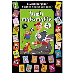 Stickerlı 5+ Yaş Hızlı Matematik - Pedagog Afife Çoruk - Beyaz Panda Yayınları