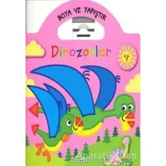 Boyama ve Yapıştır Dinozorlar (Pembe) - Çiçek Yayıncılık