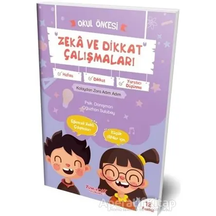 Okul Öncesi Zeka ve Dikkat Çalışmaları Seti (12 Kitap) - Oğuzhan Sulubey - Yumurcak Yayınları