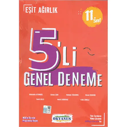 Okyanus 11.Sınıf Eşit Ağırlık 5li Genel Deneme