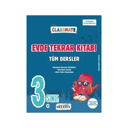 Okyanus 3. Sınıf Tüm Dersler Classmate Evde Tekrar Kitabı