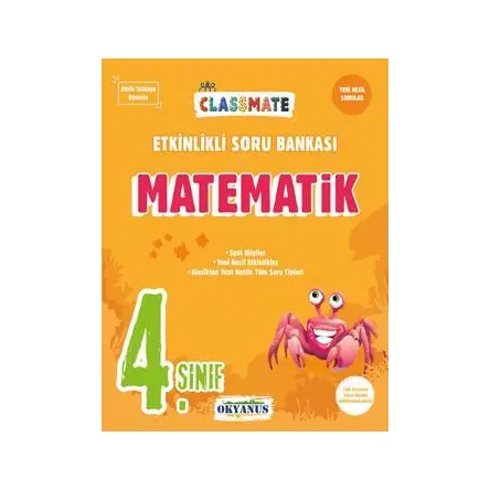 Okyanus 4. Sınıf Matematik Classmate Etkinlikli Soru Bankası