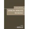 Avrupa Birliği Hukuku - Cenap Çakmak - On İki Levha Yayınları