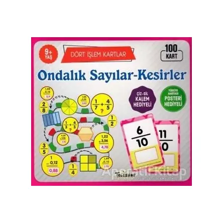 Ondalık Sayılar - Kesirler 9 Yaş Dört İşlem Kartlar - Kolektif - Teleskop Popüler Bilim