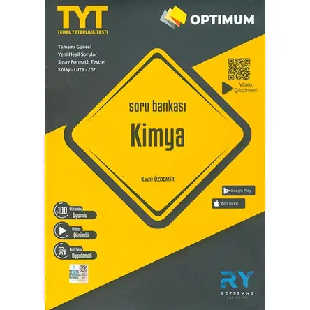 Optimum TYT Kimya Soru Bankası Video Çözümlü Referans Yayınları