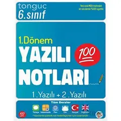 6. Sınıf Yazılı Notları 1. Dönem 1 ve 2. Yazılı Tonguç Akademi