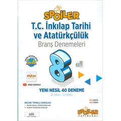 8.Sınıf T.C İnkilap Tarihi Ve Atatürkçülük Branş Denemeleri Spoiler Yayınları