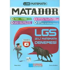 LGS Matador Video Çözümlü 15li Matematik Denemesi - Ömer Boz - Evrensel İletişim Yayınları