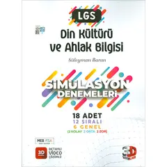 8.Sınıf LGS Din Kültürü ve Ahlak Bilgisi Simülasyon 18 Deneme 3D Yayınları