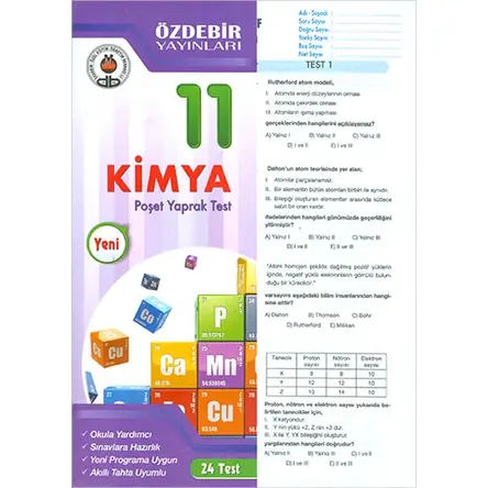 Özdebir 11.Sınıf Kimya Yaprak Test