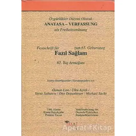 Özgürlükler Düzeni Olarak Anayasa - Osman Can - İmaj Yayıncılık