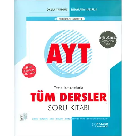 Palme AYT Tüm Dersler Soru Kitabı