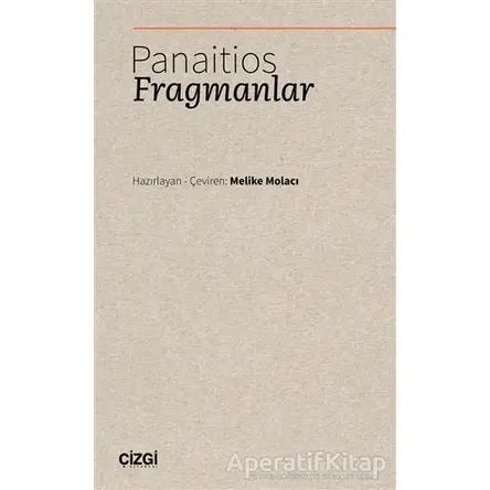 Panaitios - Fragmanlar - Kolektif - Çizgi Kitabevi Yayınları