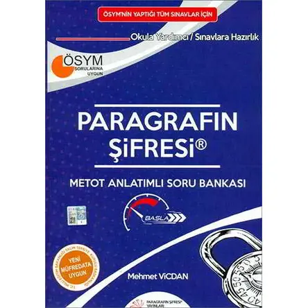 Paragrafın Şifresi Metot Konu Anlatımlı Soru Bankası Mehmet Vicdan