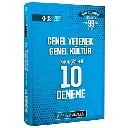 Pegem 2021 KPSS Genel Yetenek Genel Kültür Çözümlü 10 Deneme