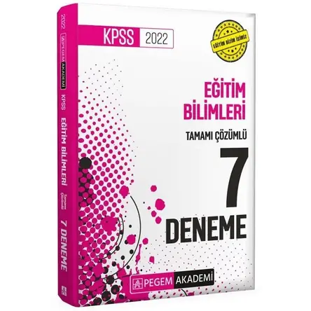 Pegem Akademi 2022 KPSS Eğitim Bilimleri 7 Deneme Çözümlü