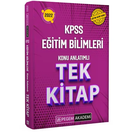 Pegem Akademi 2022 KPSS Eğitim Bilimleri Konu Anlatımlı Tek Kitap