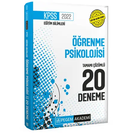 Pegem Akademi 2022 KPSS Eğitim Bilimleri Öğrenme Psikolojisi Tamamı Çözümlü 20 Deneme