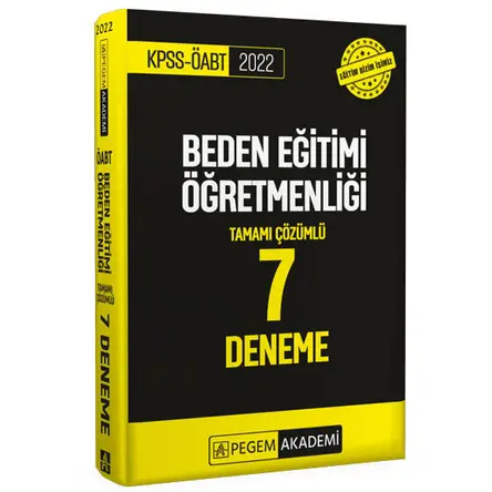 Pegem Akademi 2022 ÖABT Beden Eğitimi Öğretmenliği Tamamı Çözümlü 7 Deneme