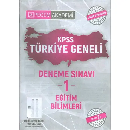 Pegem Akademi KPSS Eğitim Bilimleri Deneme-1