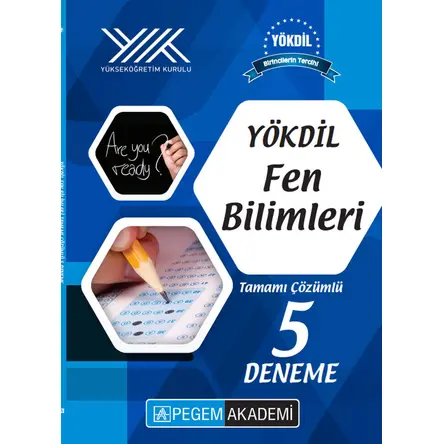 YÖKDİL Fen Bilimleri Tamamı Çözümlü 5 Deneme - Komisyon - Pegem Akademi Yayıncılık