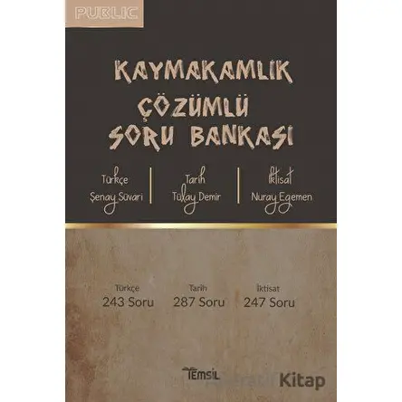 Public Kaymakamlık Çözümlü Soru Bankası - Şenay Süvari - Temsil Kitap