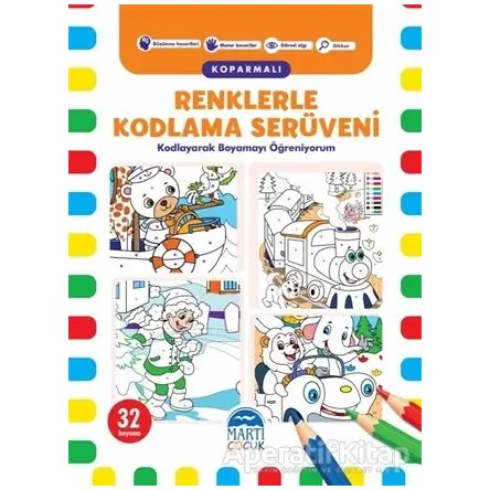 Renklerle Kodlama Serüveni (Koparmalı) - 1 - Kerem Altındağ - Martı Çocuk Yayınları