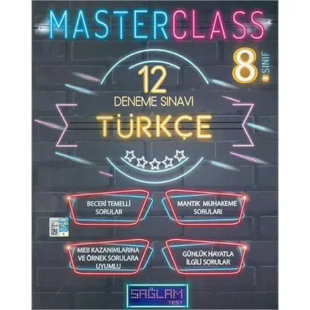 Sağlam Test 8.Sınıf Master Class Türkçe 12 Deneme